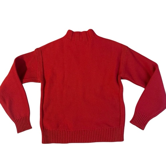 Everlane Wool Red Cable-knit Pull-over Size Extra Small - Picture 4 of 4
